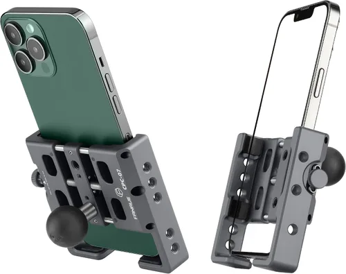 FANAUE Soporte para Teléfono de Aleación de Aluminio con Bola de 1" para Teléfonos Inteligentes con un Ancho de 2.3" a 3.4", Compatible con Brazos