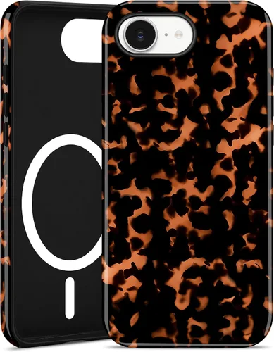 Miniatura 83 de Jusy Compatible con MagSafe Brown Tortoise Shell Print Phone Case para iPhone 7/8/SE, funda protectora magnética de lujo de TPU suave