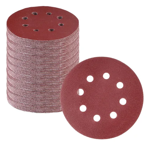 Miniatura 30 de WORKPRO Juego de discos de lija de 50 piezas – Papel de lija de 8 agujeros de 5 pulgadas, 5 grados, incluye 60, 80, 120, 240, 320 granos