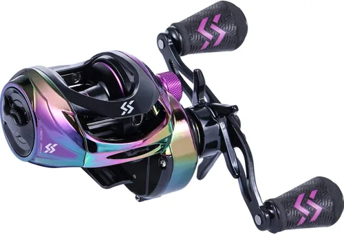 Sougayilang Carretes de Baitcasting - Carrete de Pesca Colorido, Relaciones de Engranajes 8.0:1/7.3:1, 9+1 BB, Sistema de Frenado Magnético B-zurdo