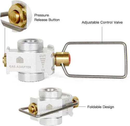 Miniatura 4 de LIXADA Gas Saver Plus, Cambiador de convertidor de gas, tanque plano de recarga, adaptador de conversión, válvula de adaptador de gas de camping