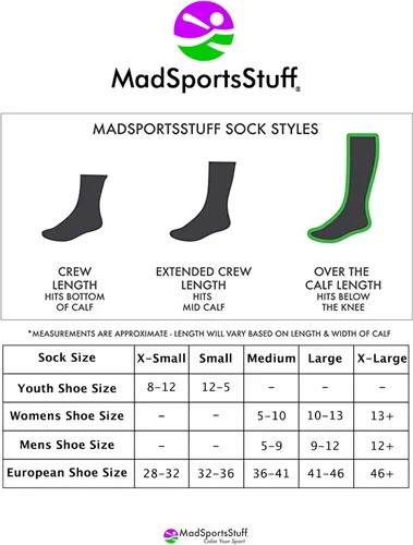 Miniatura 4 de MadSportsStuff Flame Soccer Style Over the Calf Athletic Socks (multiple colors)