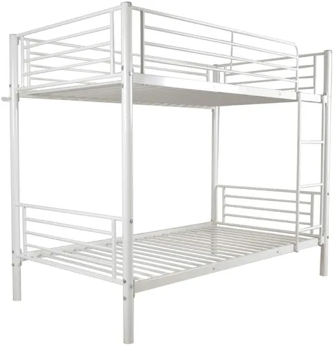 Miniatura 10 de Karl home - Litera de tamaño individual sobre individual en negro con 2 cajones de almacenamiento, litera de metal con escalera incorporada