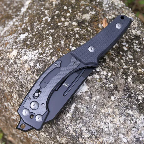 Miniatura 3 de KATSU Hacha plegable para camping, hacha táctica japonesa plegable de bolsillo con bloqueo de eje para supervivencia, al aire libre, corte