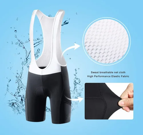 Miniatura 5 de Santic Pantalones cortos de ciclismo para hombre, acolchado 4D, transpirable, para ciclismo de carretera, ciclismo, ciclismo, ciclismo, gel de viaje
