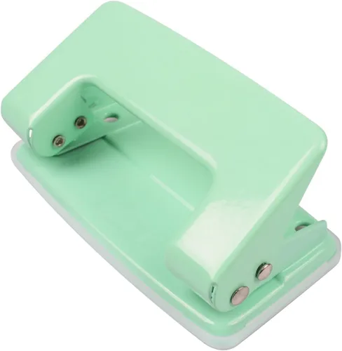Miniatura 8 de Perforadora de 2 agujeros, perforadora para manualidades, herramienta de perforación de doble agujero, perforadora manual de hojas sueltas, Rosa