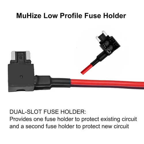 Miniatura 3 de MuHize Grifos de fusibles Micro2 – Adaptador de circuito adicional ATR de 12 V para caravana y automóvil, 5 fusibles 5A, diseño de doble ranura