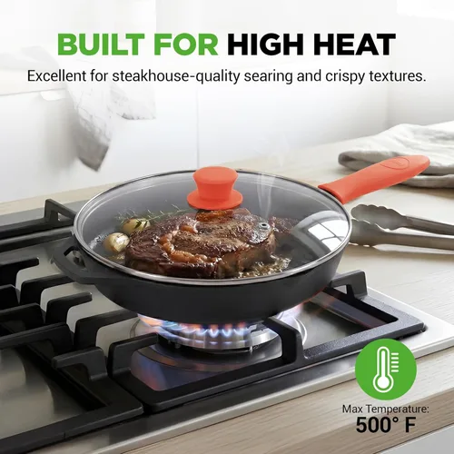 Miniatura 5 de NutriChef 10 "Pre-sazonado de hierro fundido PFOA-Free Horno Cocina Nón