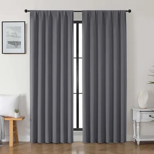 Miniatura 21 de Gwine Cortinas opacas para dormitorio, 54 pulgadas de largo, paneles de cortina de ventana con aislamiento térmico y reducción de ruido, cortinas