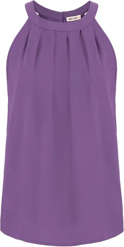 GRACE KARIN Camiseta sin mangas con cuello halter de lentejuelas para mujer, camisola elegante y brillante, para fiesta, club, cóctel, chaleco