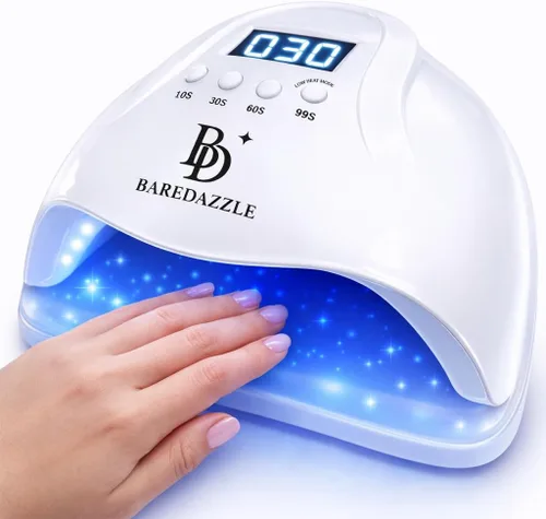 Miniatura 2 de Lámpara de uñas LED UV de 120 W para uñas de gel - Secador de uñas profesional con 4 temporizadores, pantalla LCD, sensor automático y modo de bajo