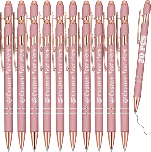 Miniatura 85 de Bolígrafos personalizados con grabado de nombre personalizado, bolígrafos de punta de lápiz con punta de lápiz personalizada, bolígrafos de Azul
