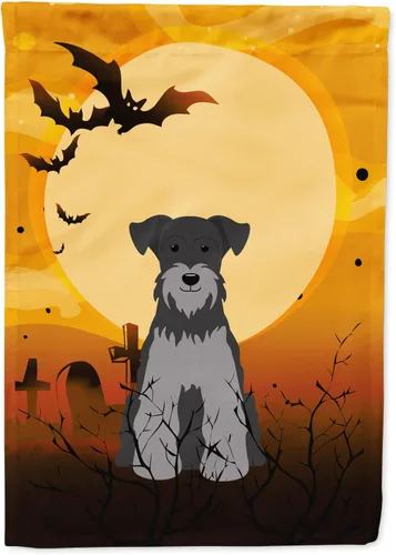 Miniatura 232 de Caroline's Treasures BB4307GF - Bandera de Halloween Airedale para jardín, bandera decorativa para patio exterior, obras de arte de patio, macizos