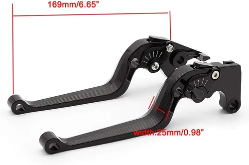 Miniatura 6 de Krace Palanca de freno de embrague motocicleta para Kawasaki H2 / H2R 2015-2018 ajustable largo negro 2017 2016