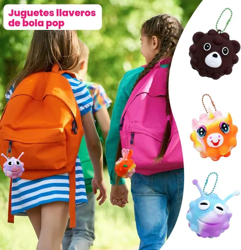 Miniatura 7 de KissFree PAQUETE DE 18 Pelotas Pop de Animales Recuerdos de Fiesta para Niños, Pelotas Pop 3D Juguetes Fidget, Regalos de Cumpleaños para Niños