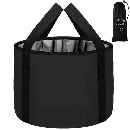Recipiente de Baño para Pies 20L Cubo Plegable, Tina Portátil para Remojar Pies Recipiente para Remojar Pies para Viajes al Aire Libre, Campamento,