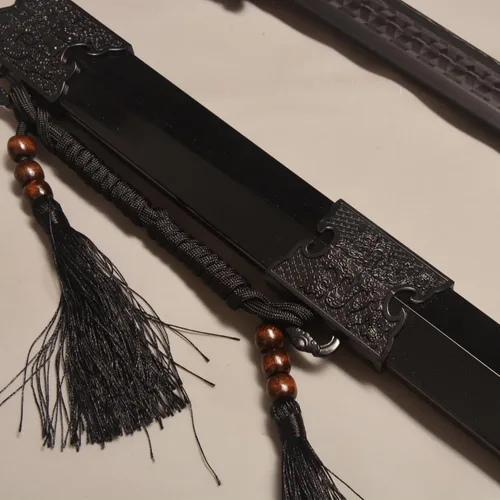 Miniatura 3 de High Strength Polypropylen Plastic Sword Ancient Style Embroidery Spring Sword with Sheath for Practice and Training