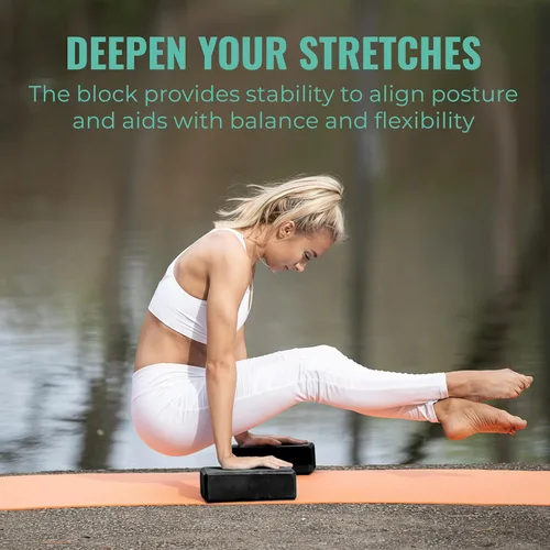 Miniatura 5 de Bloque de yoga de 3 pulgadas, paquete de 10 bloques de yoga de espuma EVA a granel, ladrillo de yoga firme y de apoyo, espuma de equilibrio