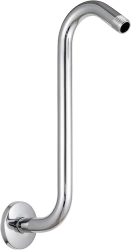 Miniatura 28 de OFFO Brazo de extensión de cabezal de ducha de 10 pulgadas, brazo de ducha en forma de S de níquel cepillado con brida, extensión de brazo de ducha