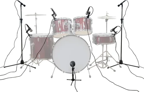 Miniatura 4 de Kit de micrófono con cable para tambor y otros instrumentos musicales (Un juego completo de micrófonos)