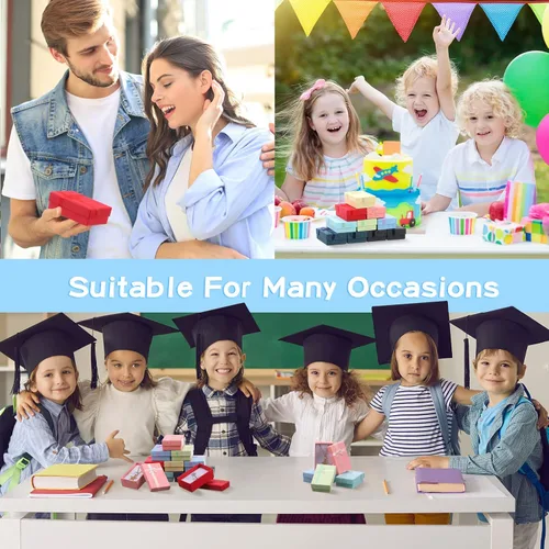Miniatura 6 de Batiyeer Juego de cajas de regalo de joyería, cajas de cartón de regalo pequeñas vacías para embalaje de joyas con lazo de cinta para aniversarios