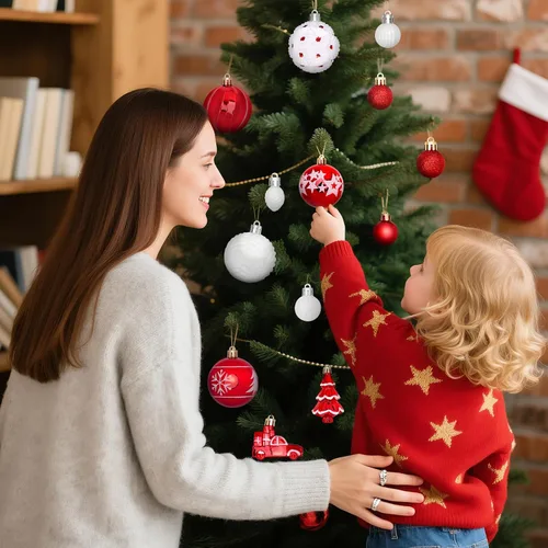 Miniatura 6 de DeckTheHalls 42 adornos de Navidad, varios estilos de adornos de bolas de Navidad, bolas de Navidad inastillables para decoración de árbol