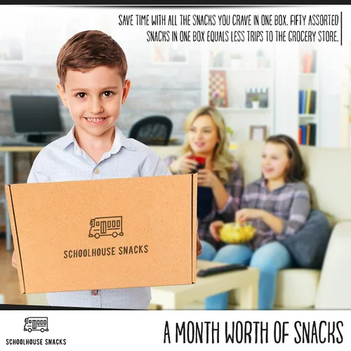 Miniatura 5 de SCHOOLHOUSE SNACKS - Bocadillos para niños (50 unidades) Caja de bocadillos para niños con surtido de galletas y crackers americanos Bocadillos