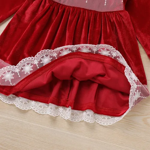 Miniatura 66 de IDOPIP Vestido tutú de terciopelo para niñas pequeñas, vestido de manga larga para princesa, Navidad, cumpleaños, fiesta, boda, vestidos de otoño e