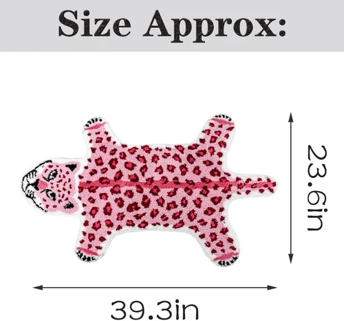 Miniatura 2 de Divertida alfombra de baño de leopardo marrón para baño, bonita alfombra de baño de dibujos animados de leopardo, antideslizante, absorbente