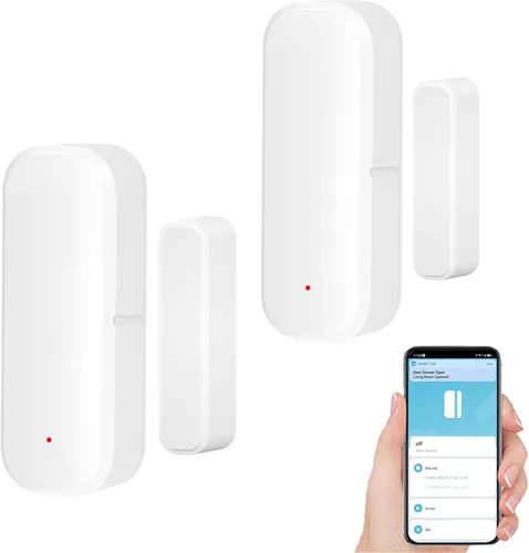 Miniatura 9 de Sensor de puerta WiFi inteligente: sensor de ventana inalámbrico con alerta de notificación de aplicaciones, sensor de contacto abierto de puerta