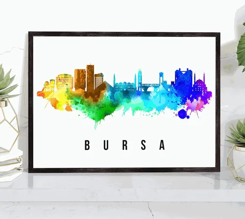 Miniatura 50 de Póster de Kazan Skyline Russia, pintura de paisaje urbano de Kazán, póster de Rusia, impresión de paisaje urbano de Kazán y monumentos, arte