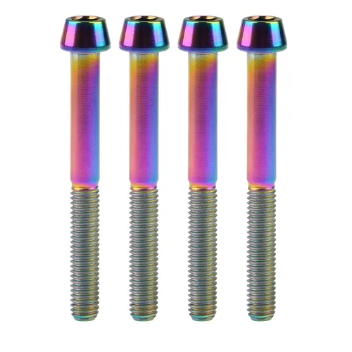 Miniatura 29 de Titanio Ti M6 x 10 16 18 20 25 30 35 40 45 50 55 60 2.559 in Allen - Tornillos hexagonales de 2.559 in, tornillos cónicos, paquete de 4