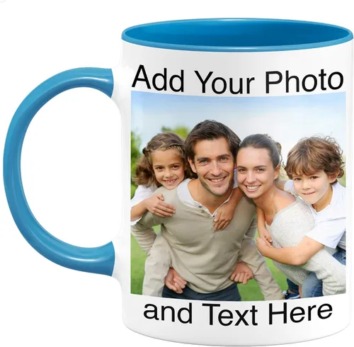 Miniatura 15 de Taza de café con foto personalizada, taza de cerámica personalizada, 11 onzas, apta para microondas, divertida, reutilizable, verde