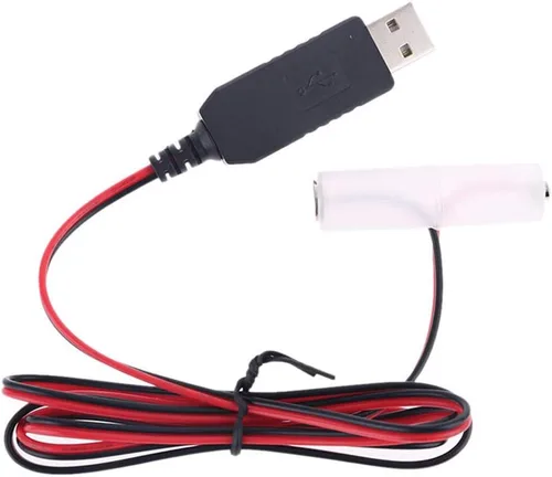 Miniatura 11 de LR6 AA Eliminador de batería USB Cable de fuente de alimentación reemplazar 1-4pcs 1.5V AA Batería (2AA)
