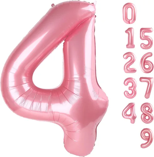 Miniatura 389 de Globos de números de 5 globos de 40 pulgadas, decoraciones de cumpleaños azules para niños y niñas, globos de números azul marino grandes