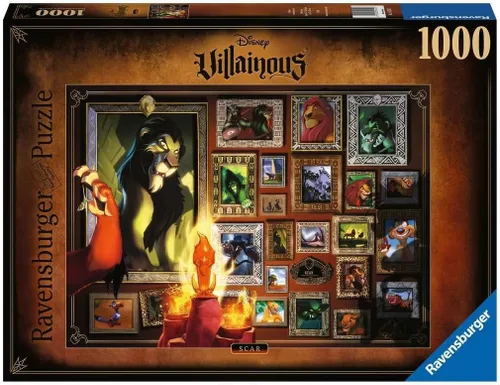 Ravensburger Disney Villainous: Scar - Rompecabezas de 1000 piezas para adultos, 16524, cada pieza es única, la tecnología Softclick significa que