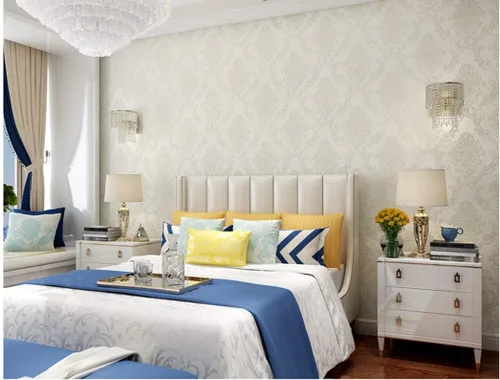 Miniatura 4 de TAOGIFT Papel pintado victoriano de damasco en relieve para despegar y pegar, mural para pared, para dormitorio, baño, sala de estar, decoración