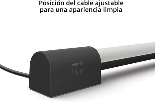 Miniatura 3 de Philips Hue - Tubo de luz LED inteligente grande, negro - Luz LED de cambio de color blanco y ambiente - 1 paquete - Sincronización con TV, música