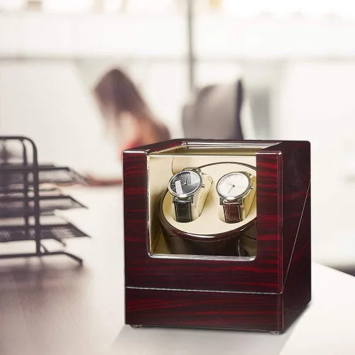 Miniatura 7 de JQUEEN - Bobinador de reloj doble con silencioso motor japonés Mabuchi, S