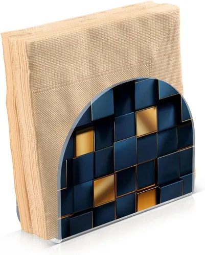 Miniatura 2 de Black and Gold Style Acrylic Napkin Holder for Outdoor, Dining, Freestanding Table Napkin Dispenser for Home Decor for Bathroom, Restaurant