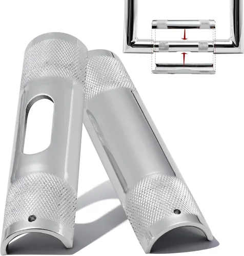 Adaptador elevador de manillar cromado, calza de manillar que cambia el diámetro de montaje de 1 a 1.25 pulgadas para Harley Dyna Road Glide Road