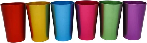 Miniatura 6 de 6 vasos de aluminio retro de Trademark Innovations, Multicolor