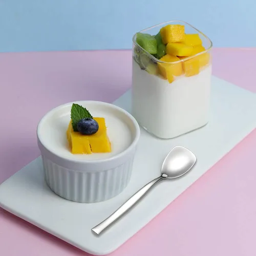 Miniatura 6 de Cucharas de helado de acero inoxidable de 12 piezas, cuchara de yogur