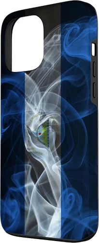 Miniatura 2 de iPhone 13 Pro Max Smoky Nicaragua Flag - Funda de orgullo nicaragüense estilo humo