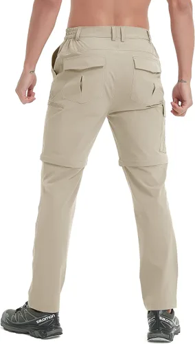Miniatura 8 de Mens Hiking Convertible Pants Waterproof Lightweight Quick Dry Zip Off Fishing Travel Safari Outdoor Cargo Work