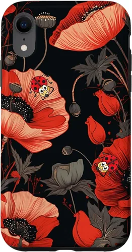 Miniatura 24 de Funda para iPhone 11 Poppy Flower Ladybug Red & Black
