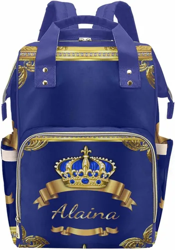 Miniatura 9 de Mochila personalizada para pañales con nombre, mochila grande multifuncional personalizada para pañales de gran capacidad, bolsa de mamá para nueva