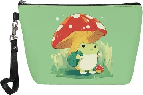 Miniatura 22 de Upetstory Bolsa de maquillaje de animales, bolso pequeño de cuero para cosméticos de viaje para niñas y mujeres, bolso de mano para lápiz labial