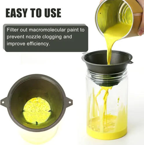 Miniatura 5 de 30 filtros de pintura de 3.937 in reutilizables de plástico con filtro de embudo de malla de nailon fino para aceite, pinturas al óleo a base