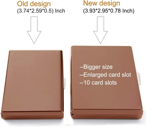 Miniatura 6 de EASTNIGHTS Soporte para tarjetas de crédito RFID, protector de metal para tarjetas de crédito para hombres y mujeres, paquete de caja de regalo